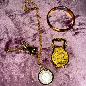 Vintage Gold Jewelry Lot / Bundle 4 Pieces